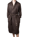 Canyon Ranch Microfiber Shimmer Lined Bath Robe Chocolate