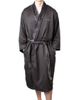 Canyon Ranch Microfiber Bath Robe - Charcoal with Silver Logo