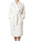 Canyon Ranch Microfiber Bath Robe - Champagne with Silver Logo