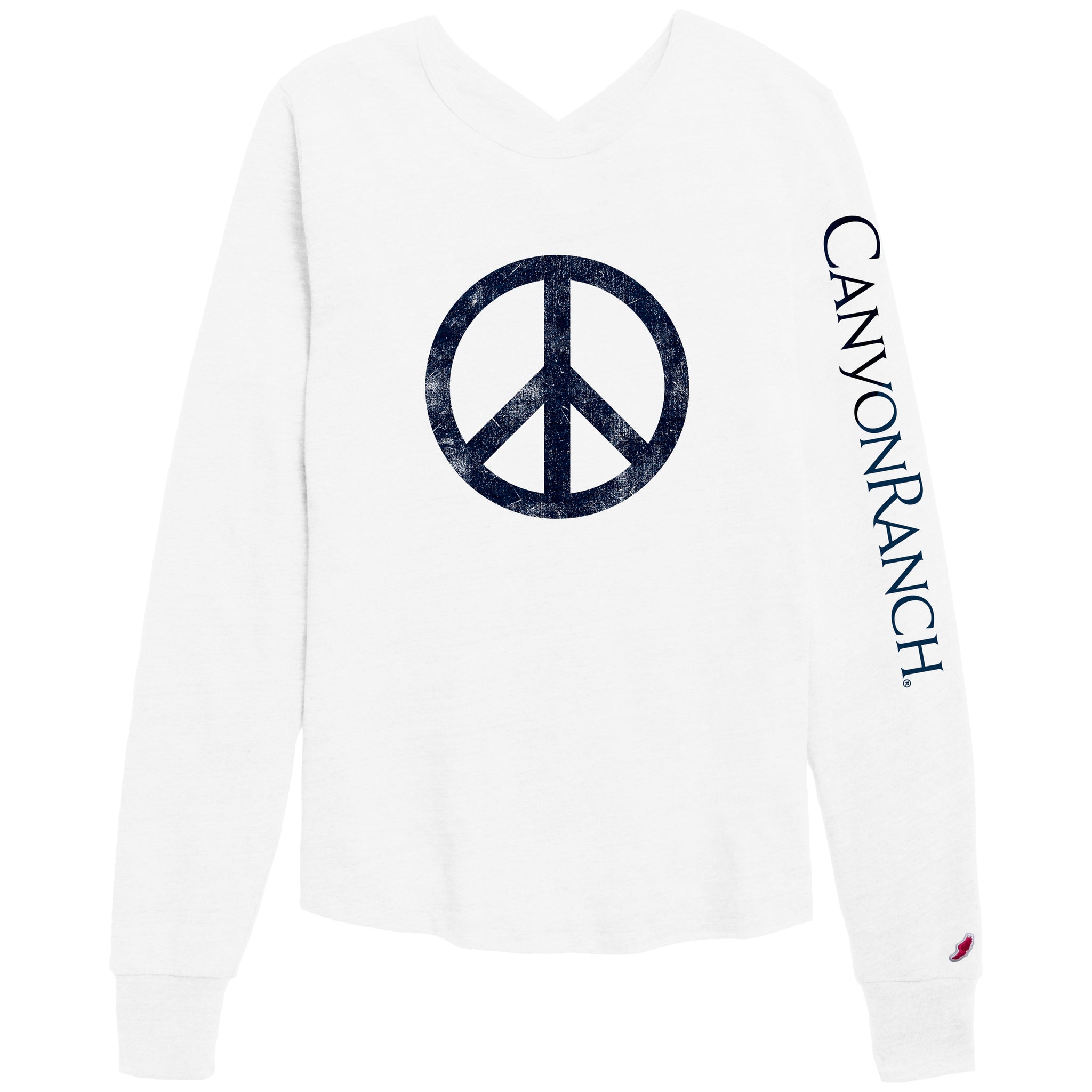 Intramural Long Sleeve Crew Peace Heather White
