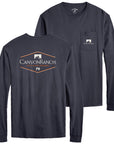 Canyon Ranch L/S Pocket Tee Fall Navy with CR Logo Ivory