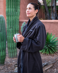 Canyon Ranch Microfiber Bath Robe - Charcoal