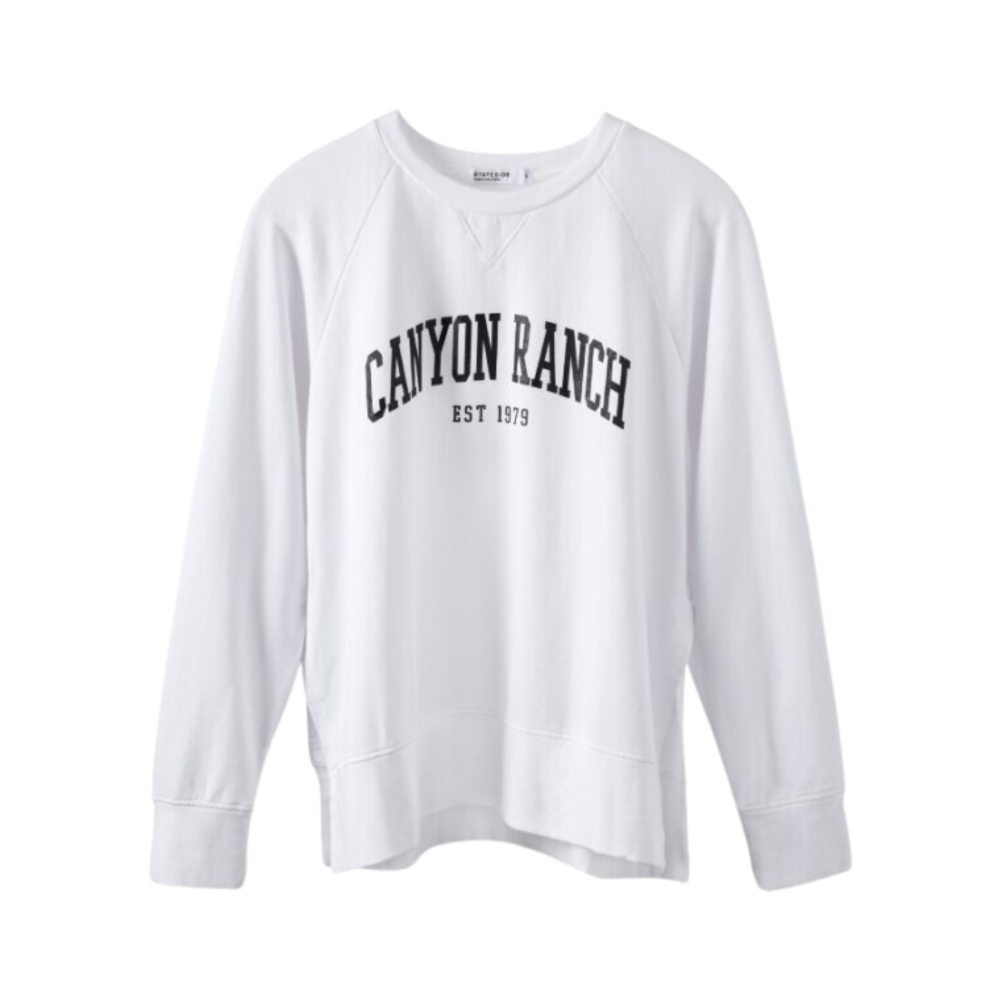 Canyon Ranch Softest Fleece Side Slit Sweatshirt White